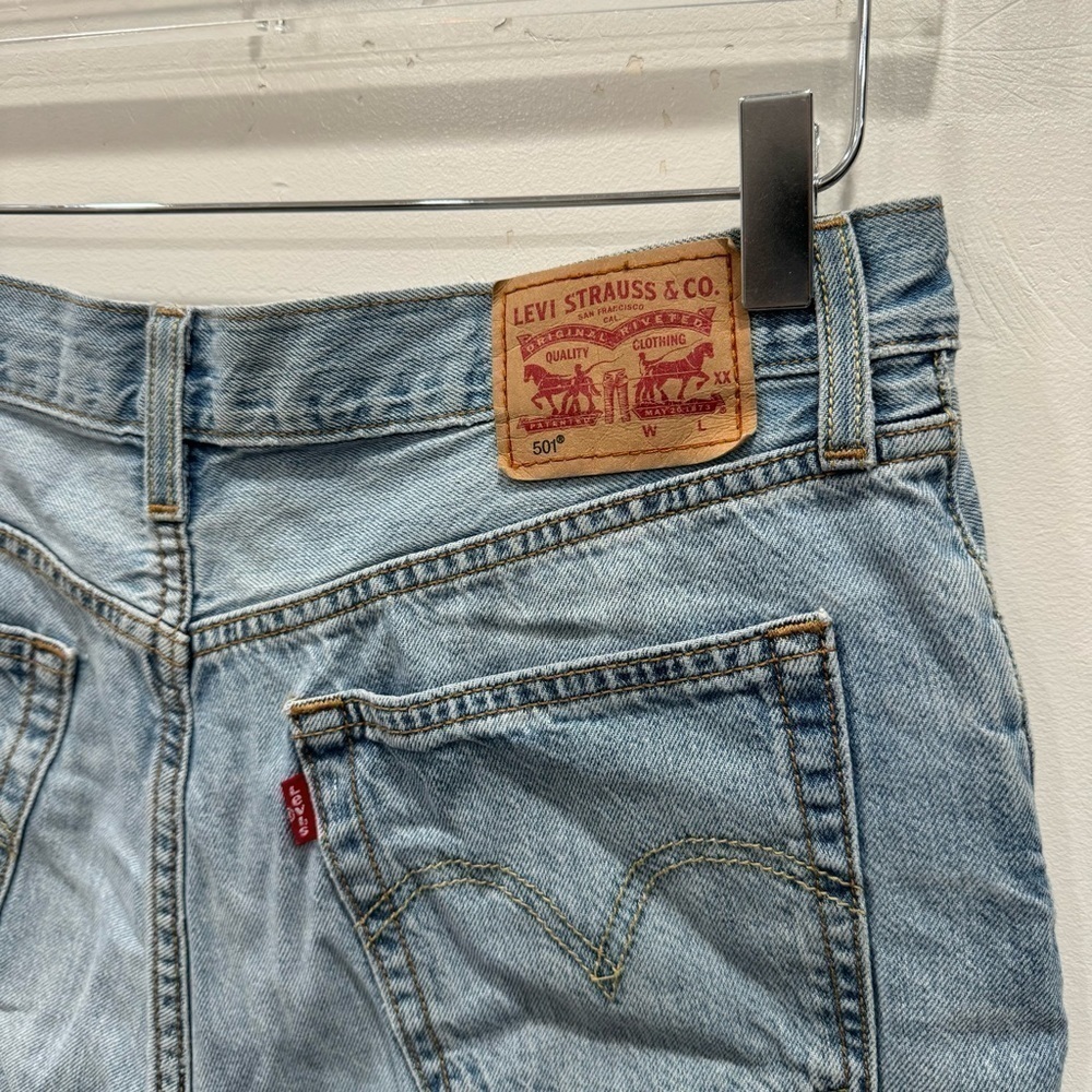 Levi’s 501 Patchwork Light Wash Distressed High W… - image 6